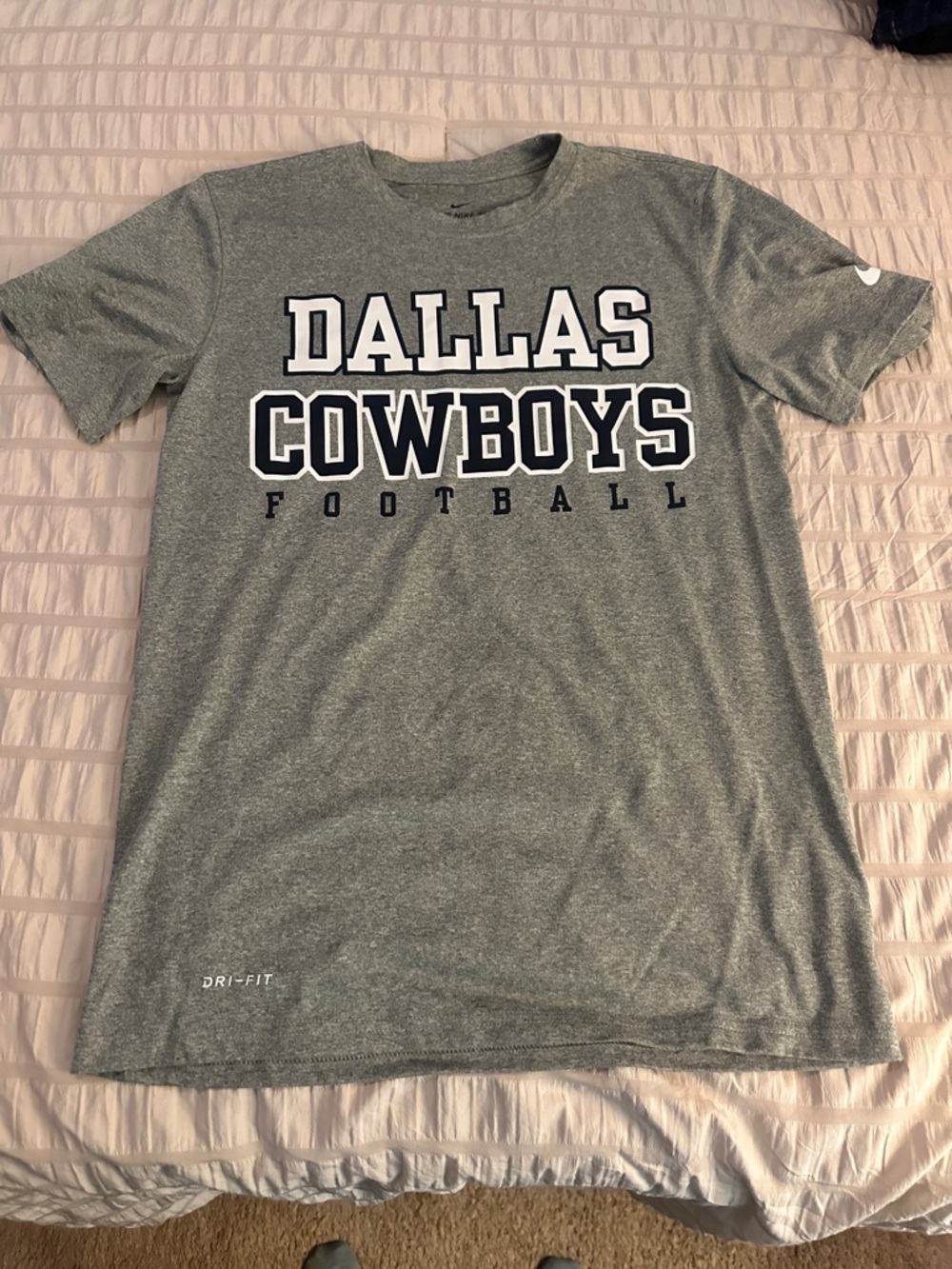 NWOT Nike Drifit Dallas Cowboys Gray Football Tee